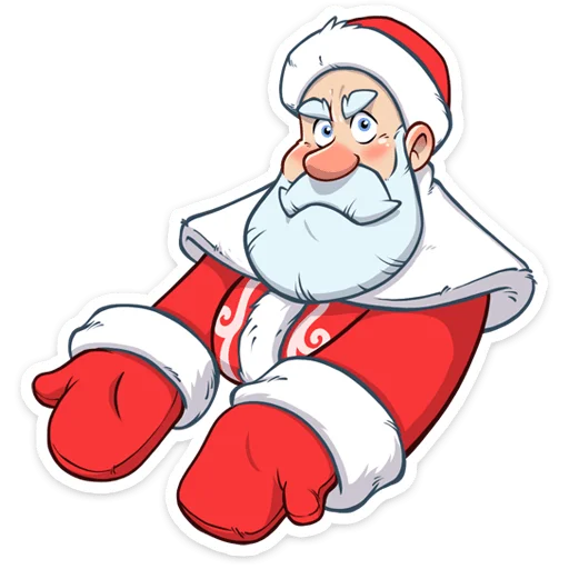 Telegram Sticker «Дедушка Мороз» 🤨