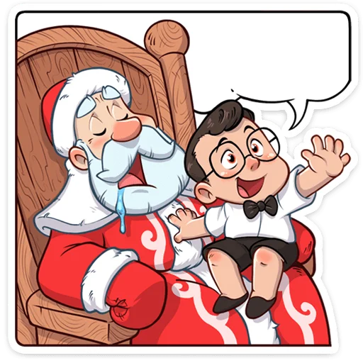 Telegram Sticker «Дедушка Мороз» 👶