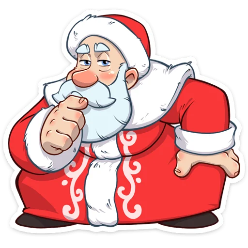 Telegram Sticker «Дедушка Мороз» 🤔