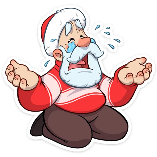 Telegram Sticker «Дедушка Мороз» 😭