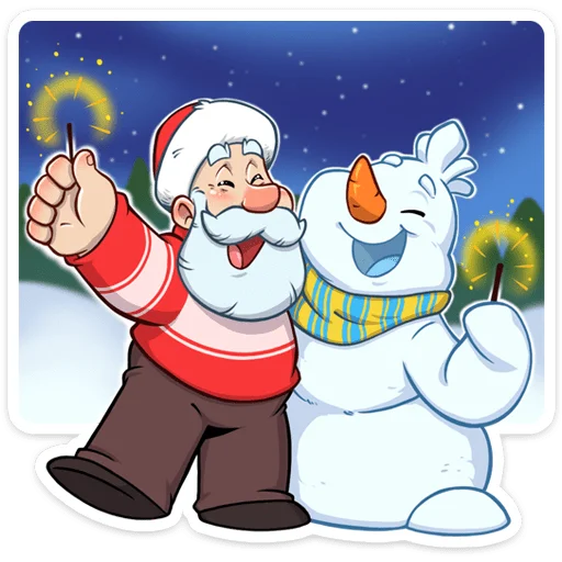 Telegram Sticker «Дедушка Мороз» 🥳