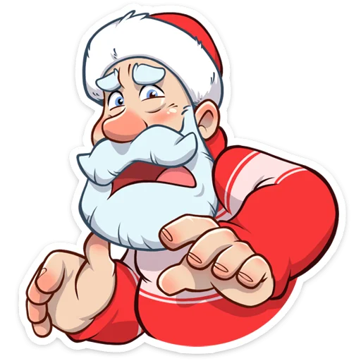 Telegram Sticker «Дедушка Мороз» 😨