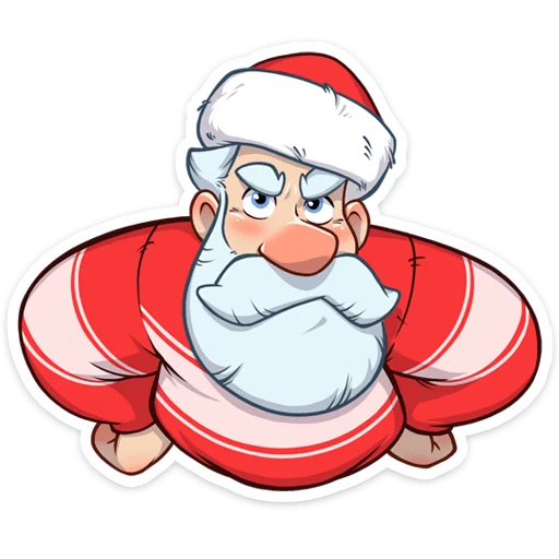 Стикер Telegram «Дедушка Мороз » 😒