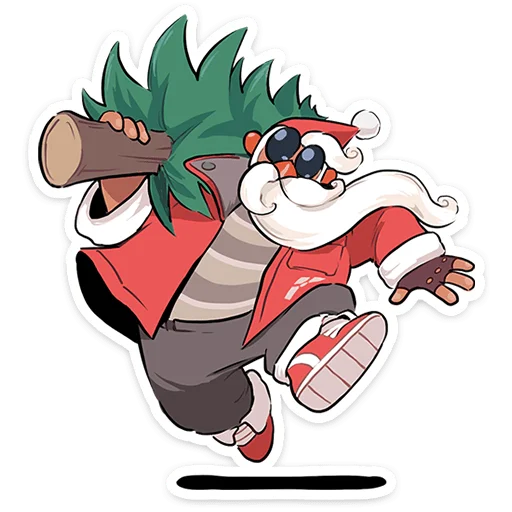 Telegram Sticker «Дед Мороз и Снегурочка » 🎄