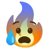 fire 1 emoji 😰
