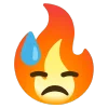 fire 1 emoji 😓