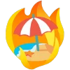 fire 1 emoji 🏖