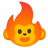 fire 2 emoji 🐵