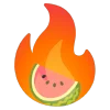fire 2 emoji 🍉