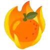 fire 2 emoji 🍊