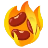fire 2 emoji 🫘