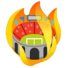 fire 2 emoji 🏟