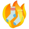 fire 3  emoji 🧦