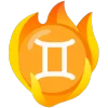 fire 3  emoji ♊️