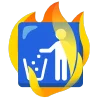 fire 3  emoji 🚮