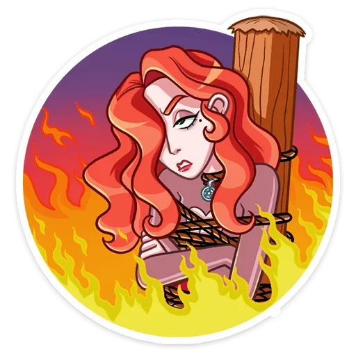 Telegram Sticker «Огненная Лавиния» 🧙‍♀
