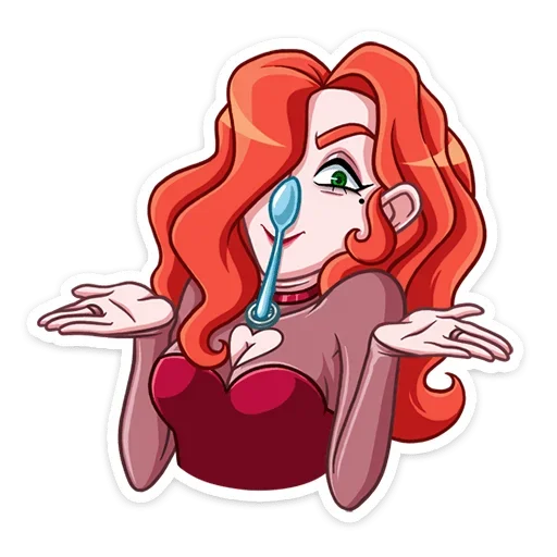 Telegram stiker «Огненная Лавиния» 🤷‍♀