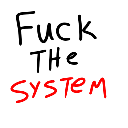 Telegram Sticker «fk the system» 😙