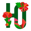 Эмодзи цветочный шрифт 🔠