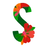 Емодзі цветочный шрифт 🔠