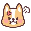 fluffy corgi emoji 😠