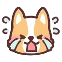 Telegram emoji fluffy corgi
