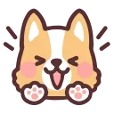fluffy corgi emoji 😆