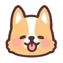 fluffy corgi emoji 😝