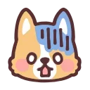 fluffy corgi emoji 😨