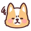 fluffy corgi emoji 😑