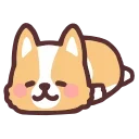 fluffy corgi emoji 😪