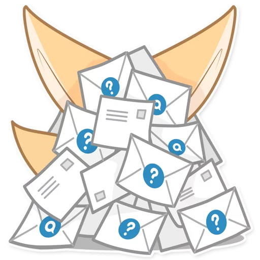 Telegram Sticker «Лисёнок Аск» ✉️