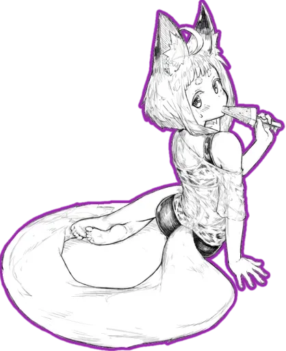 fox girl (jaco)  sticker 😒