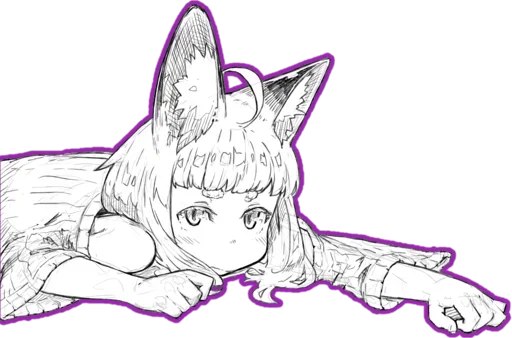 fox girl (jaco)  sticker 😒