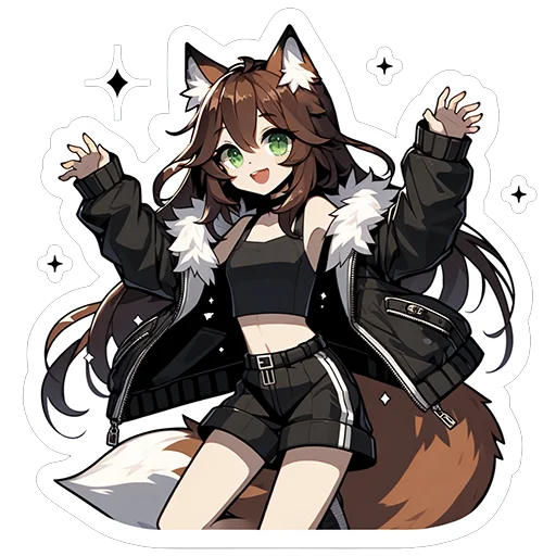 Telegram Sticker «Fox Nika» 🤗