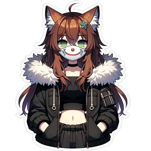 Telegram Sticker «Fox Nika» 🤡
