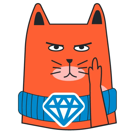 Telegram stiker «freecat» 🖕
