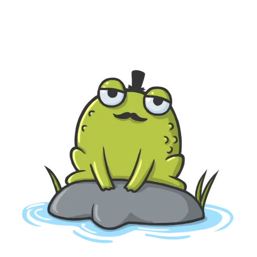 Стікер Telegram «Mr Frog» 😎