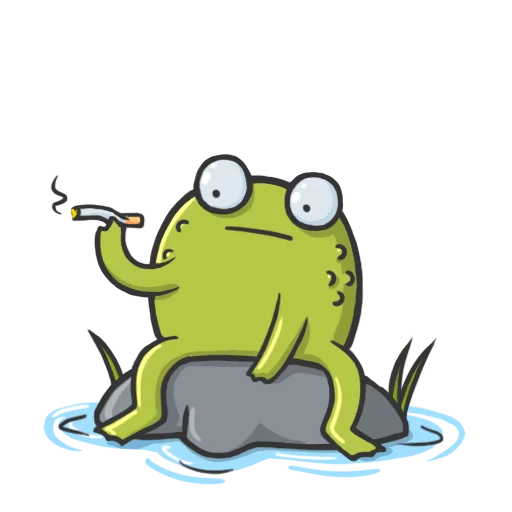 Telegram stiker «Mr Frog» 🚬