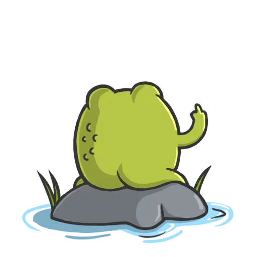 Telegram Sticker «Mr Frog» 💔