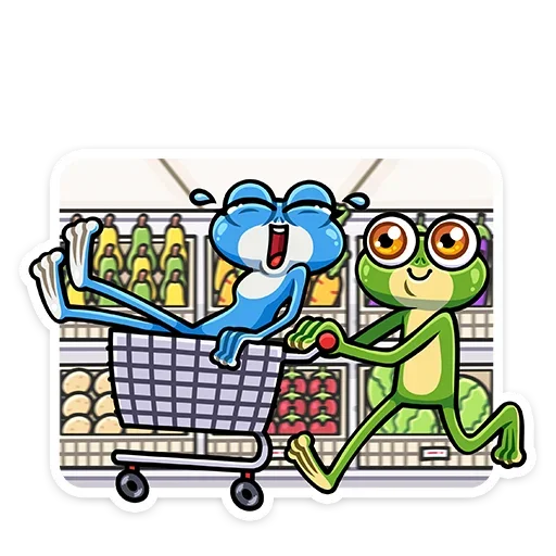Telegram Sticker «Лягуш и Квакуша» 🛒