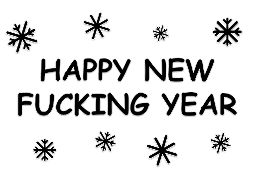 Telegram Sticker «Happy new fucking year» 🤬