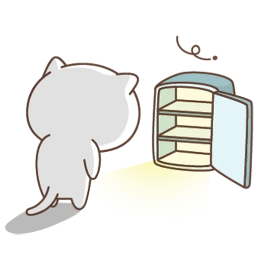 jobless kitty //  sticker 😩