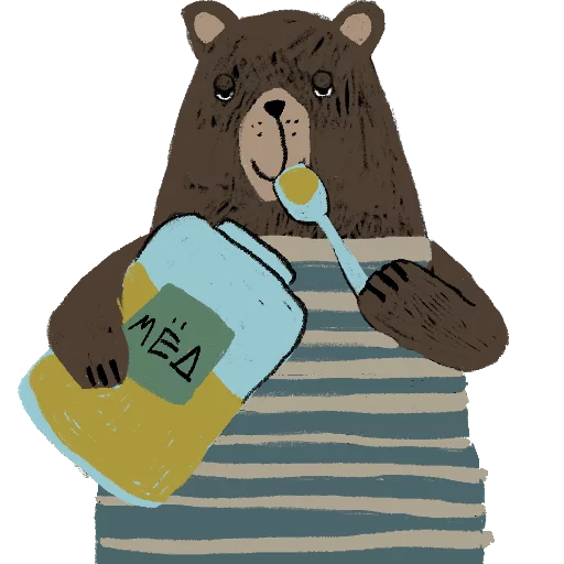 Telegram Sticker «Funny bears» 🍹