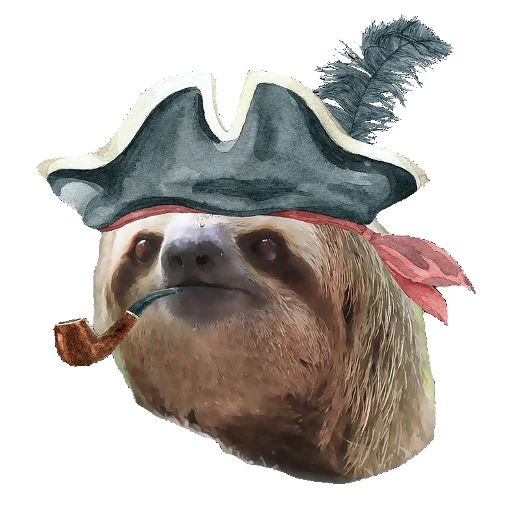 Telegram Sticker «Fun Sloth» 🏴‍☠️