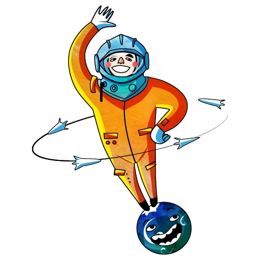 Telegram stikerlari Kosmos Gagarin