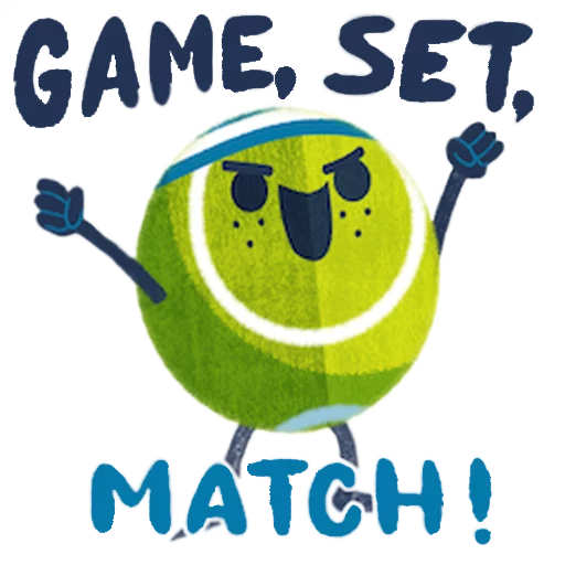 Telegram stiker «Game, Set, Match» 💪