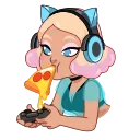 Gamer Girl emoji 🍕
