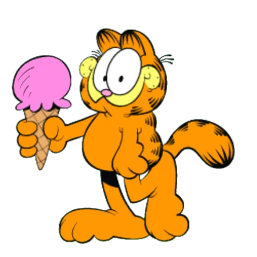 Telegram Sticker «Garfield & friends» 🍦