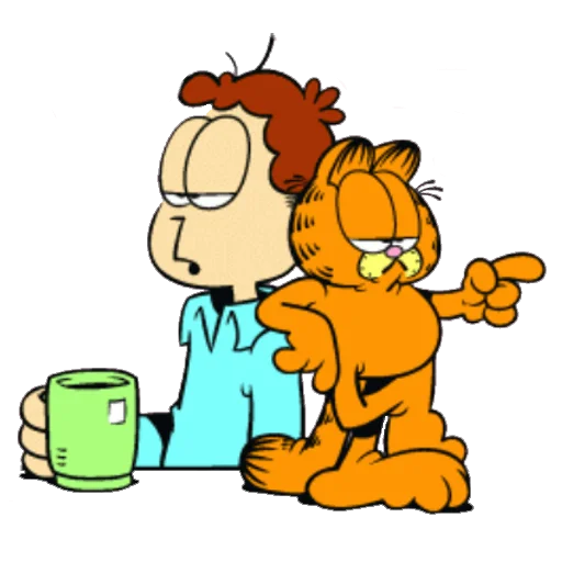 Telegram stiker «Garfield & friends» 👦